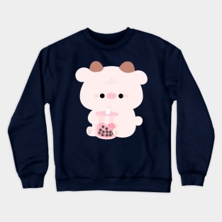 Cow Boba Tea Crewneck Sweatshirt